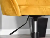Obrotowe krzesło fotel LISA RING MIODOWY - CZARNY - charakterystyczne detale