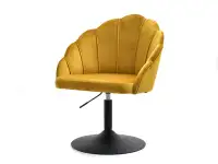 Obrotowe krzesło fotel LISA RING MIODOWY - CZARNY