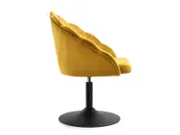 Obrotowe krzesło fotel LISA RING MIODOWY - CZARNY - profil