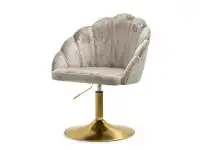 Produkt: fotel lisa-ring platyna welur, podstawa złoty