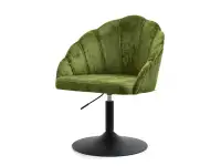 Produkt: fotel lisa-ring zielony welur, podstawa czarny