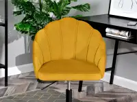 Fotel obracany LISA STAR - CZARNA METALOWA NOGA - komfortowe siedzisko