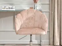 Przytulny fotelik welurowy LISA STAR PUDROWY - CHROM - komfortowe siedzisko