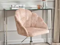 Przytulny fotelik welurowy LISA STAR PUDROWY - CHROM - komfortowe siedzisko