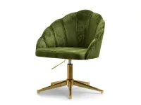 Produkt: fotel lisa-star zielony welur, podstawa złoty