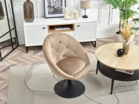Fotel z regulacją LOUNGE 3 BEŻOWY I CZARNA NOGA  - góra w aranżacji