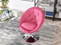 Fotel welurowy LOUNGE 3 RÓŻOWY NA CHROMOWANEJ NODZE - fotel  różowy w aranżacji ze stolikiem AMIN XL