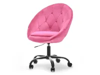 Produkt: Fotel lounge 4 różowy welur, podstawa czarny