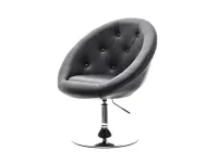 Produkt: Fotel lounge 3 czarny skóra ekologiczna, podstawa chrom