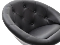 Fotel wypoczynkowy LOUNGE 3 czarny - widok szczegółowy na siedzisko.