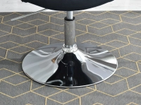 Fotel klubowy LOUNGE 3 CZARNY WELUR PIK + CHROM