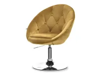 Produkt: Fotel lounge 3 złoty welur, podstawa chrom