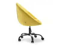 Designerski fotel obrotowy LOUNGE 4 żółty - bok