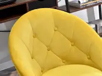 Designerski fotel obrotowy LOUNGE 4 żółty - charakterystyczne detale