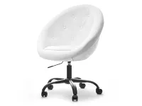 Produkt: Fotel lounge 4 biały skóra ekologiczna, podstawa czarny