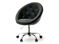 Produkt: Fotel lounge 4 czarny skóra ekologiczna, podstawa chrom