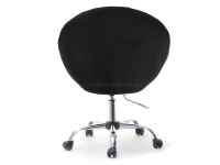 Fotel obrotowy LOUNGE 4 CZARNY WELUR + CHROM