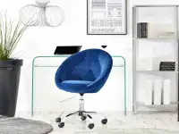 Designerski fotel z regulacją LOUNGE 4 niebieski - w aranżacji z konsolą CRISTAL