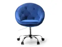 Designerski fotel z regulacją LOUNGE 4 niebieski - przód