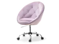 Produkt: Fotel lounge 4 liliowy welur, podstawa chrom