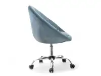 Wygodny fotel do biurka LOUNGE 4 NIEBIESKI + CHROM - profil