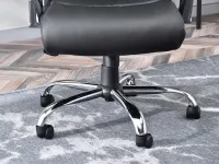 Fotel biurowy dla prezesa LUKS czarny - mobilna podstawa