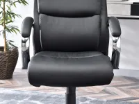 Fotel biurowy dla prezesa LUKS czarny - miękkie siedzisko
