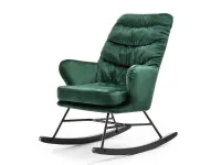 Produkt: Fotel lusso zielony welur, podstawa czarny