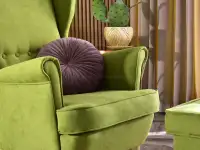 Wygodny fotel z wysokim oparciem MALMO MECH - DREWNO BUK - miękkie siedzisko
