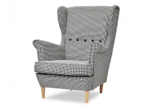 Produkt: Fotel malmo pepitka tkanina, podstawa buk
