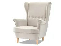 Produkt: Fotel malmo piaskowy tkanina, podstawa buk