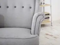 Nowoczesny fotel salonowy MALMO szary - komfortowe podłokietniki