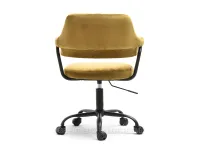 Krzesło do komputera z podłokietnikami MERLIN ZŁOTY - CZARNY - tył