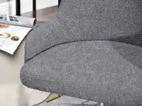 Wygodny fotel biurowy MIO MOVE TKANINA BOUCLE ZŁOTA NOGA - charakterystyczna tkanina