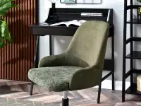 Fotel MIO MOVE CIEMNOZIELONY CZARNA NOGA I REGULACJA - komfortowe siedzisko