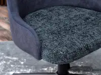 Fotel biurowy z regulacją MIO MOVE CIEMNY GRANAT – CZARNA NOGA - unikatowa tkanina