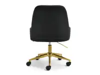 Obrotowe krzesło biurowe  MIO MOVE CZARNE BOUCLE - ZŁOTA NOGA