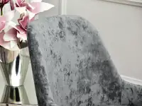 Fotel z tkaniny MIO RING CIEMNOSZARY - CHROM - charakterystyczne detale