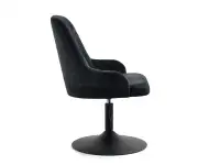 Obrotowe krzesło MIO RING CZARNY WELUR DO STOŁU - profil