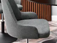 Krzesło z regulacją MIO RING GRAFIT - CZARNY - odpowiednio wyprofilowane siedzisko z oparciem