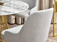 Krzesło kubełkowe MIO RING JASNOSZARE ZŁOTA NOGA - staranne wykonanie