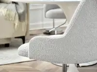 Krzesło tapicerowane MIO RING POPIEL - CHROM - charakterystyczne detale