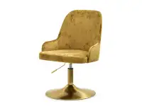Produkt: fotel mio-ring złoty tkanina, podstawa złoty