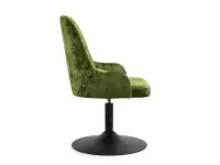 Krzesło fotelowe MIO RING ZIELONY WELUR - CZARNA NOGA - profil