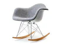 Produkt: Krzesło bujane mpa roc tap szary tkanina, podstawa chrom-buk 