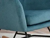 Fotel bujany NESTA GRAFIT na bukowych płozach z drewna - detale