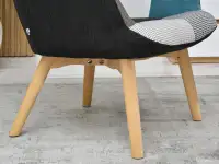Fotel ze wzorem NURIA PATCHWORK 4 - nogi BUK - stabilna noga