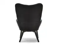 Fotel w stylu uszak NURIA PATCHWORK 1 na czarnej nodze - tył