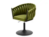 Produkt: Fotel rosa-ring zielony-jasny welur, podstawa czarny
