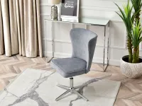 Krzesło do biurka bez kółek SELLA CROSS NOGA CHROM - w aranżacji z konsolą BALI